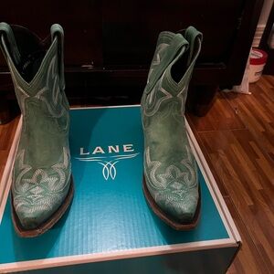 Cowboy Boots Lane Taos Turquoise Saratoga Bootie